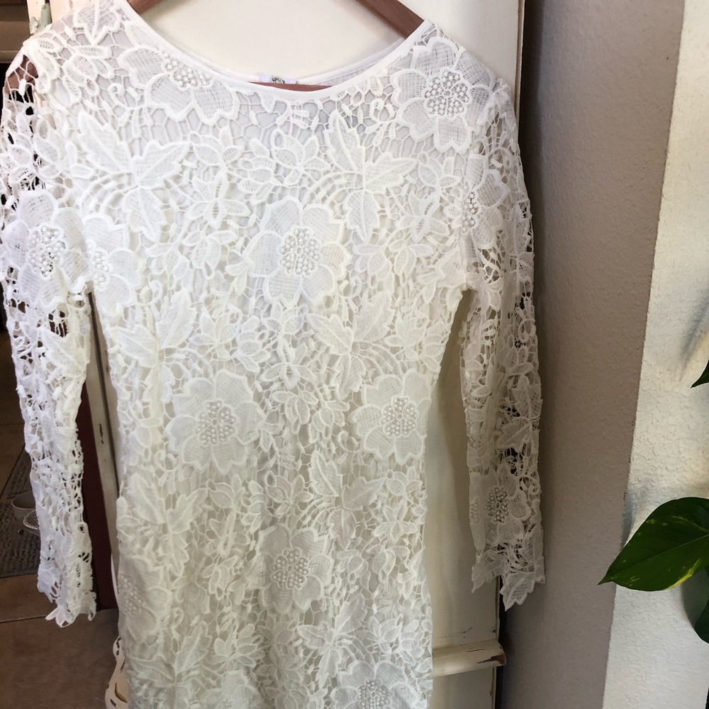 White lace dress